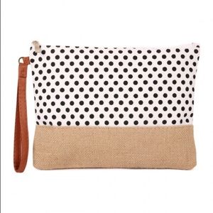 Black & White Polka Dot Wristlet NWT
